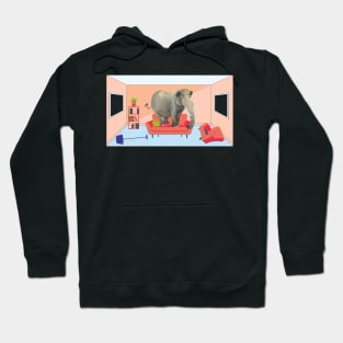 Elephant in the Room Funny Design Hoodie